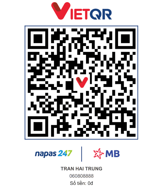 Mã VietQR chuyển khoản tới TRAN HAI TRUNG — MB Bank